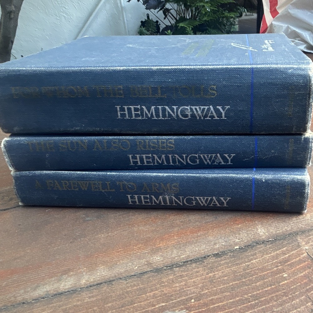Ernest Hemingway 3 Novel Hardcover Set: For Whom the Bell Tolls Sun Also Rises